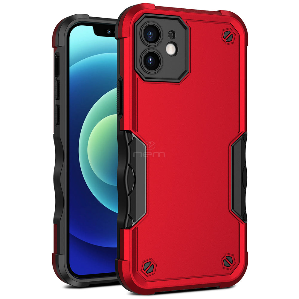 iPhone 11 (6.1") Non Slip Shockproof Hybrid Case HYB76 Red