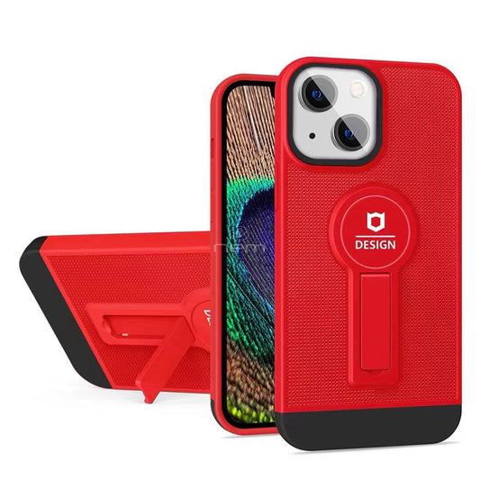 iPhone 14 6.1" Magnetic Kickstand Case HYB77 Red