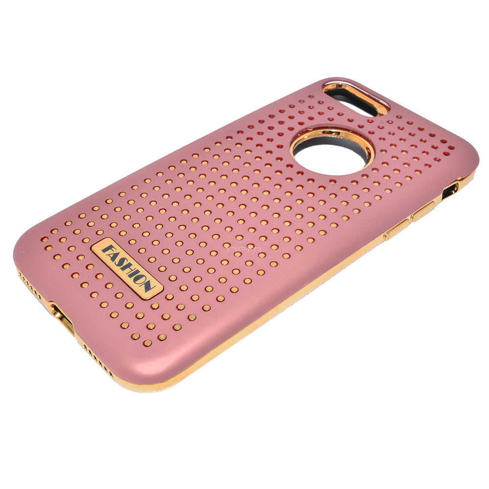 Apple iPhone 8 Fashion Polka Dots Hybrid Case HYBD02 Pink