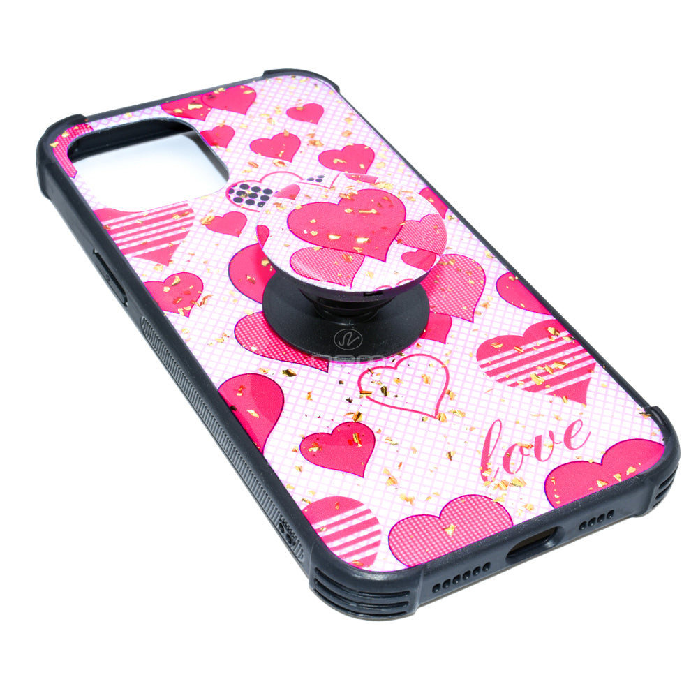 iPhone 12/12 Pro (6.1) Case w. Removable Pop Stand HYBPS Pink