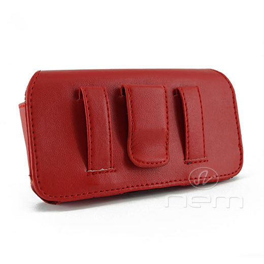 Apple iPhone 3/4 L NEM-H025 Hrztl Red Pouch Cases(N)