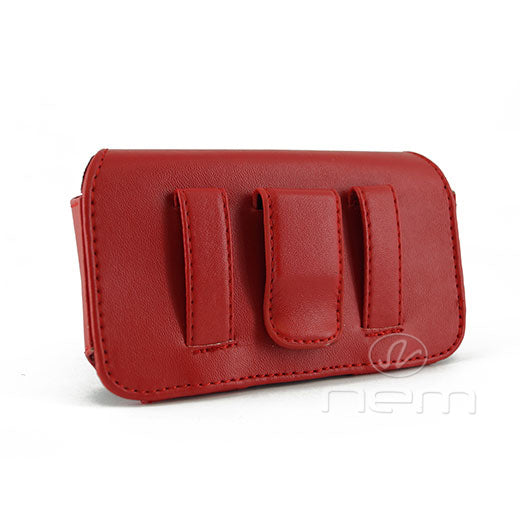 Apple iPhone 3/4 NEM-H025 Hrztl Red Pouch Cases(N)