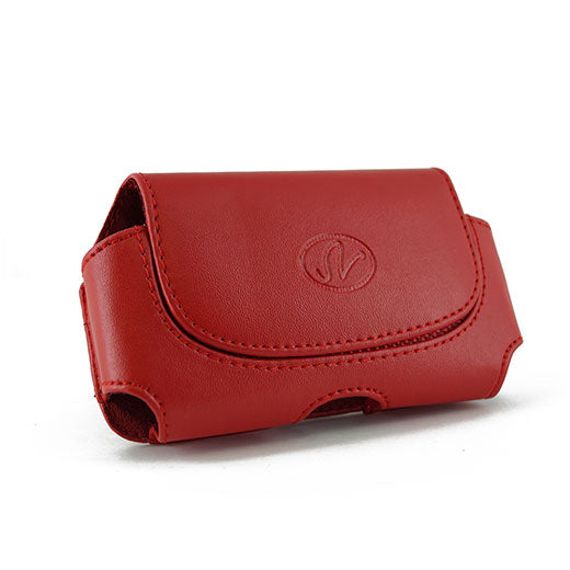 Universal Medium Wide NEM-H025 Hrztl Red Pouch Cases(N)