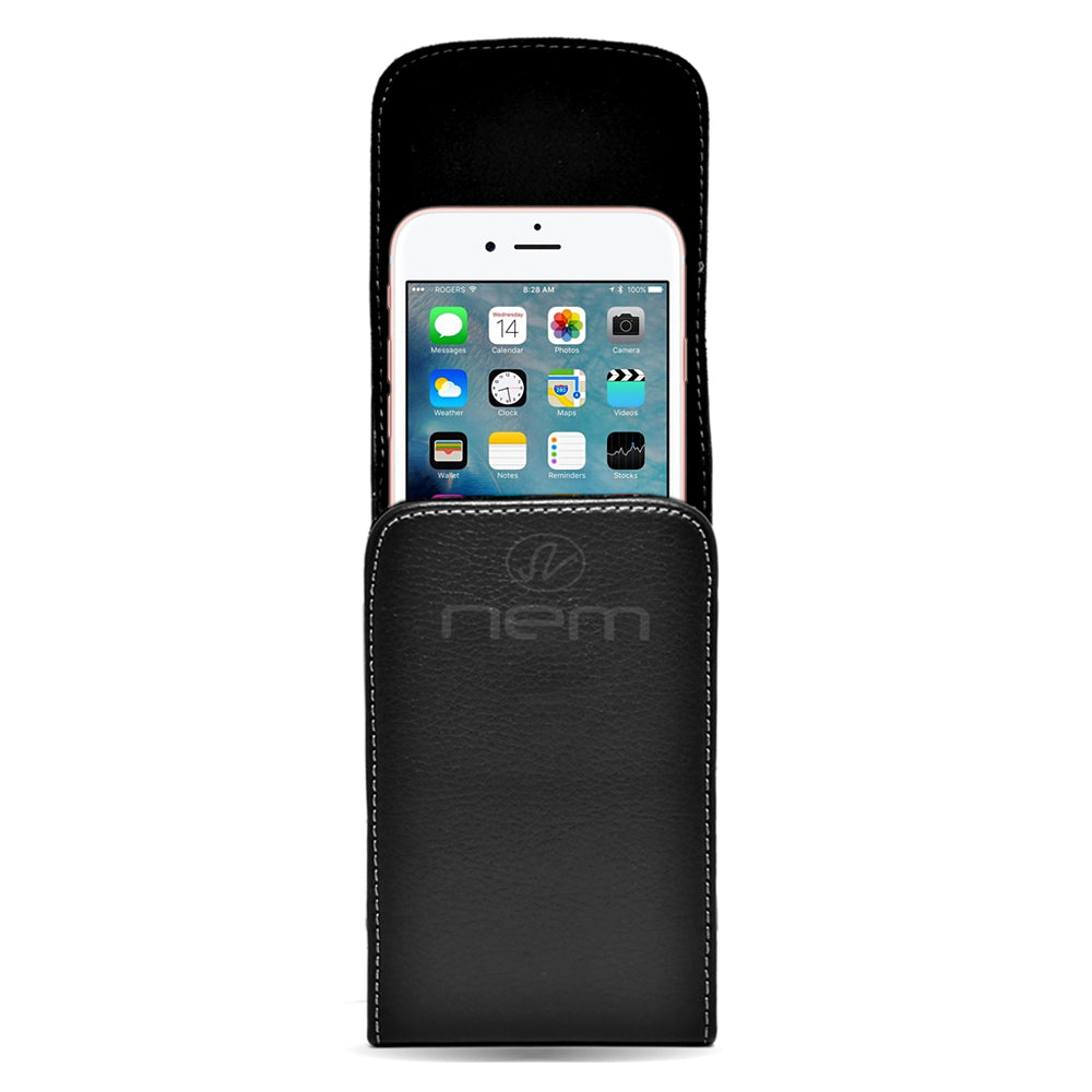 Apple iPhone 6 Small Vertical Leather Pouch PV078 Black