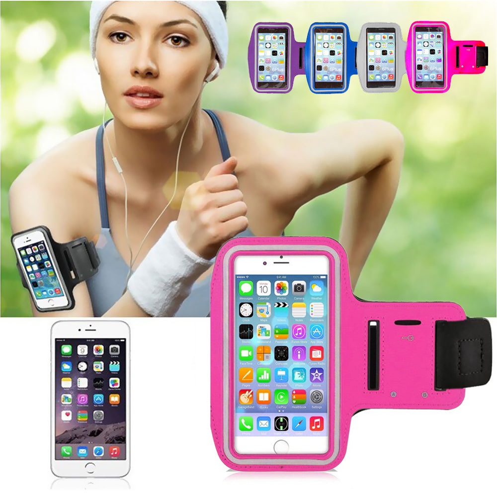 Universal Water Resistant Sports Arm Band 5.5" Hot Pink Item Code: SAB55-HP