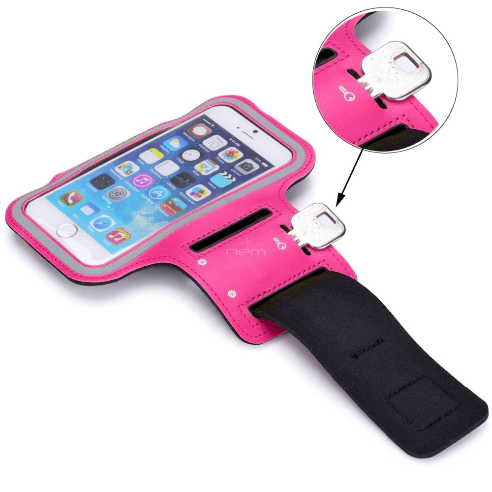 Universal Water Resistant Sports Arm Band 5.5" Hot Pink Item Code: SAB55-HP