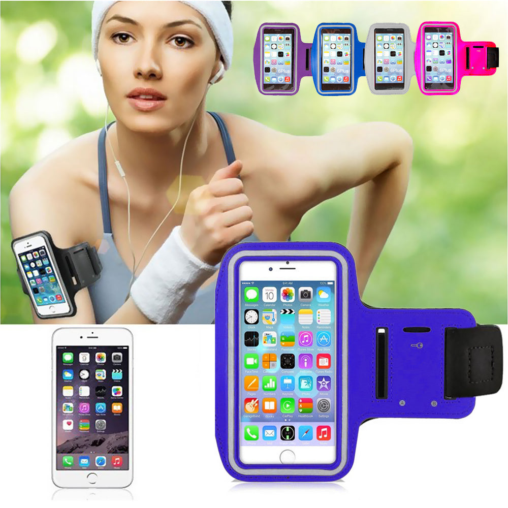 Universal Water Resistant Sports ArmBand 5.5" Purple Item Code: SAB55-PP