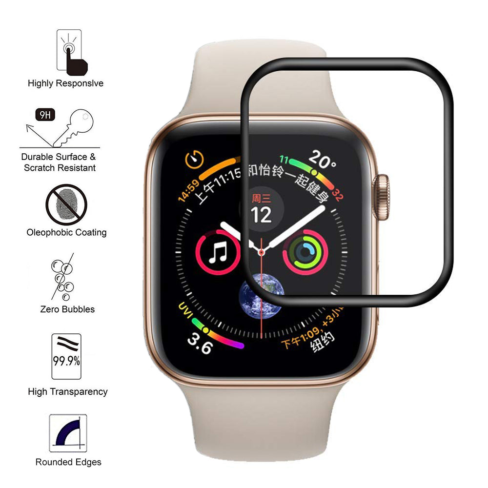 Apple iWatch 40mm Full Coverage SPR16 Tempered Glass Black