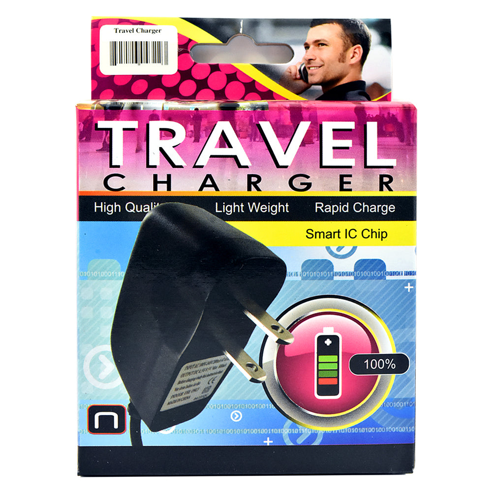 Universal/HTC G1 Travel Charger w. built in Mini USB Cable