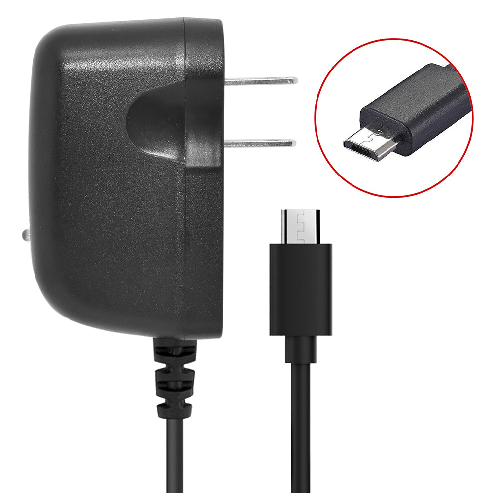 Universal/V8/ Travel Charger w. Built-in Micro USB Cable