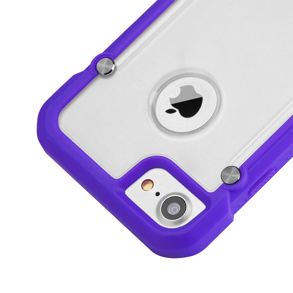 Apple iphone 7 TPC07 Transparent Bumper Case Purple