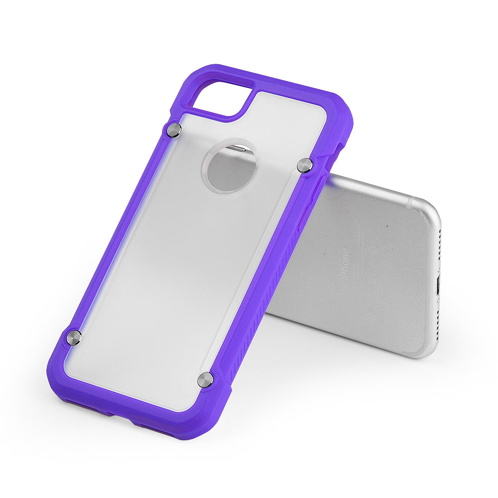 Apple iphone 7 TPC07 Transparent Bumper Case Purple