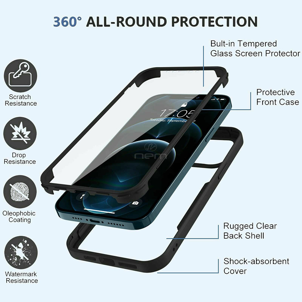 iPhone 13 Pro Max (6.7") Full Protection Clear Case TPC25 Blue