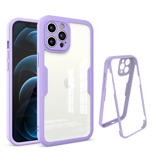 iPhone 13 (6.1") Full Protection Clear Case TPC25 Purple