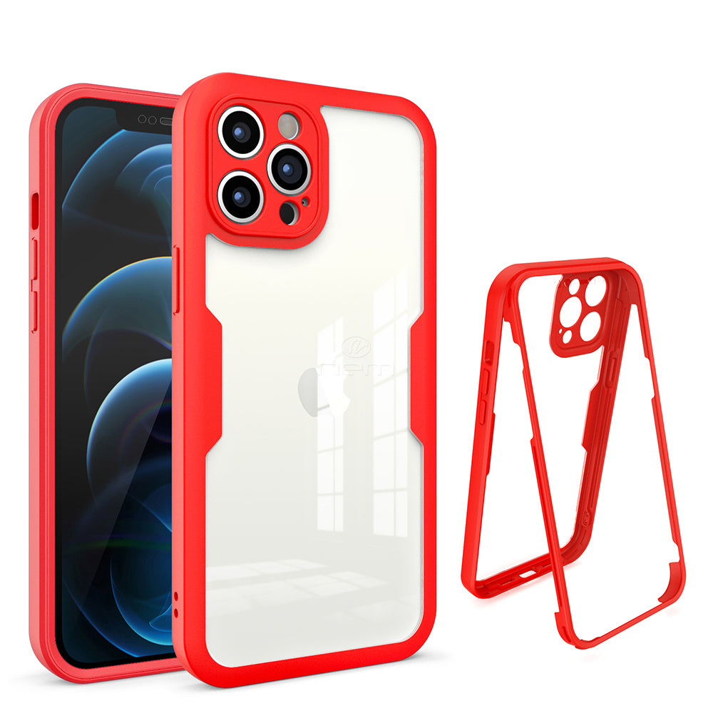 iPhone 13 (6.1") Full Protection Clear Case TPC25 Red