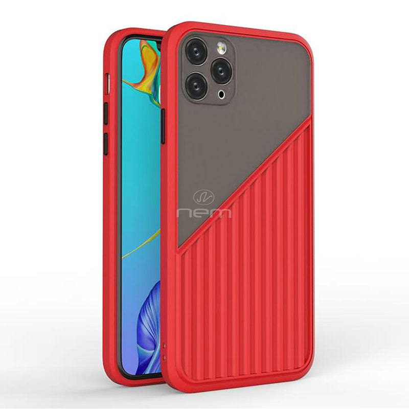 iPhone 12 (6.1") TPU13 Half Translucent Matte Case Red