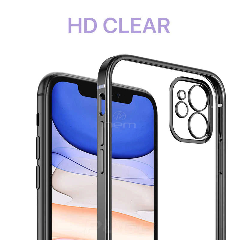 iPhone 12/12 Pro (6.1) Clear Metallic Bumper TPU15 Blue