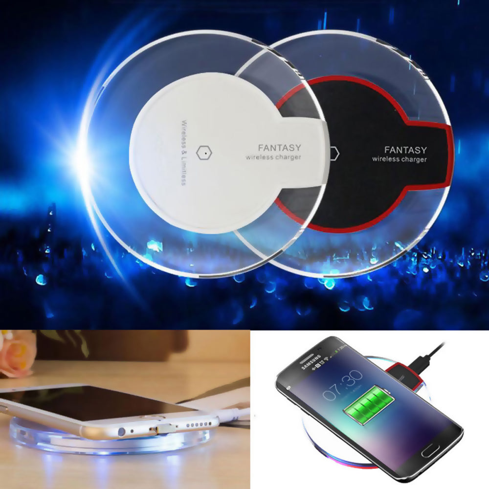 Universal Qi Fast Wireless Charger WC07 Clear/White