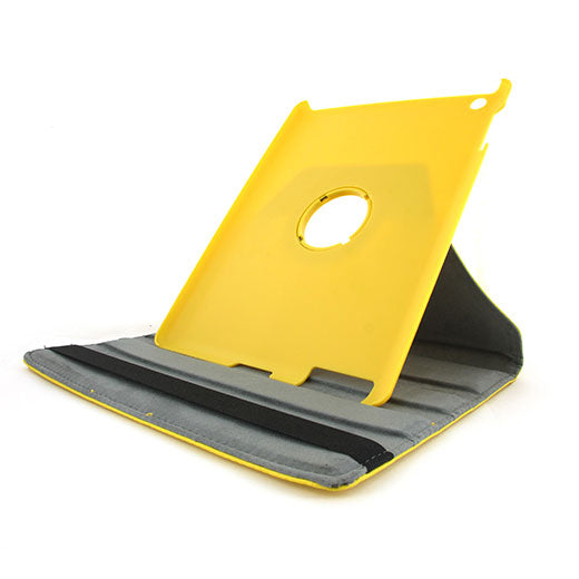 Apple iPad 3 FC05 Leather 360Deg Swivel Case w. Stand Yellow