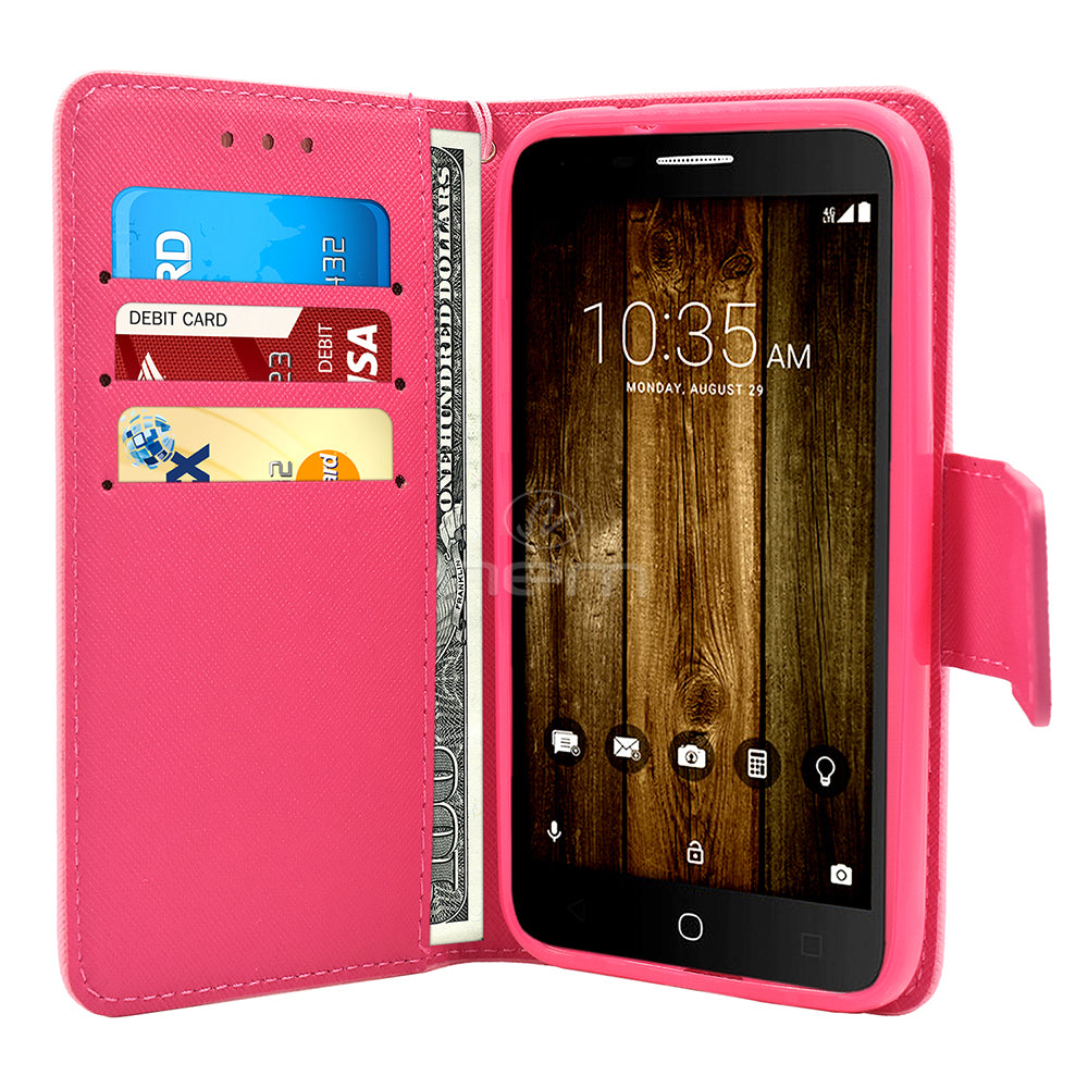 Alcatel Fierce 4/Allura/Pop4+ Folio Wallet Case WCFC09 Pink