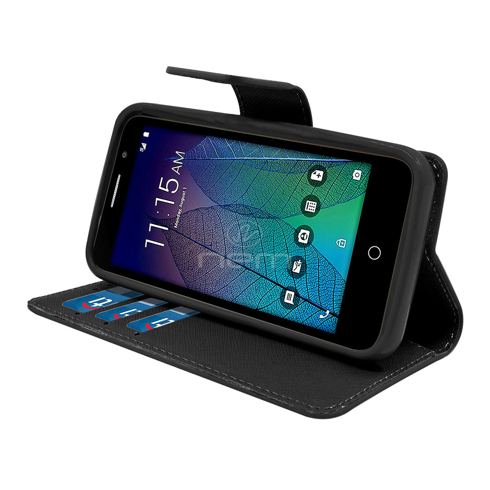 Alcatel Tru/Pop3/5065A Folio Wallet Case WCFC09 Black