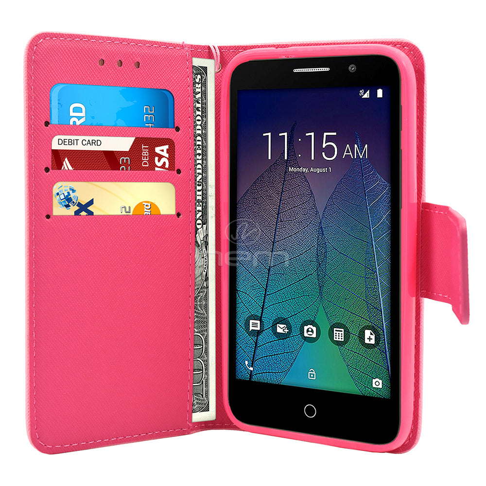 Alcatel Tru/Pop3/5065A Folio Wallet Case WCFC09 Pink