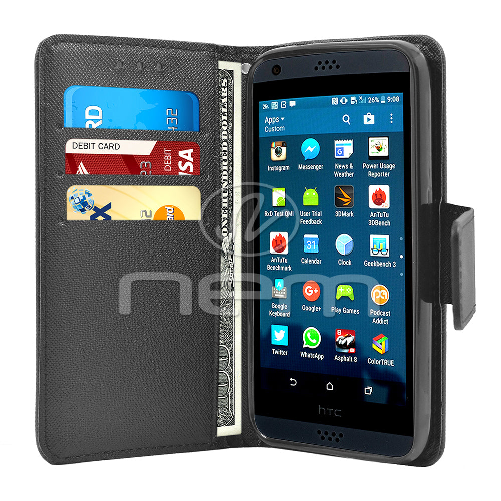 HTC Desire 530 Folio Wallet Case WCFC09 Black