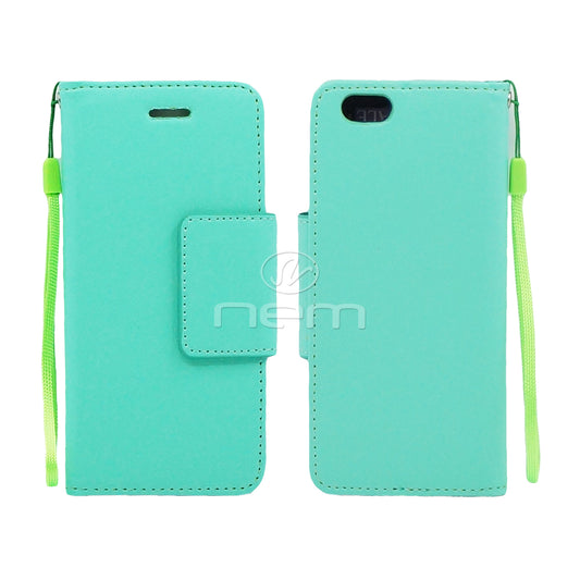 Apple Iphone 6/6S Plus Wallet Case WCFC12 Light Green/Blue