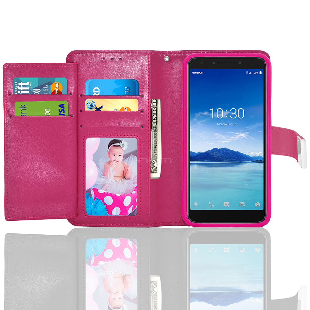 ALCATEL 7 Double Flap Wallet Case WCFC13 Pink