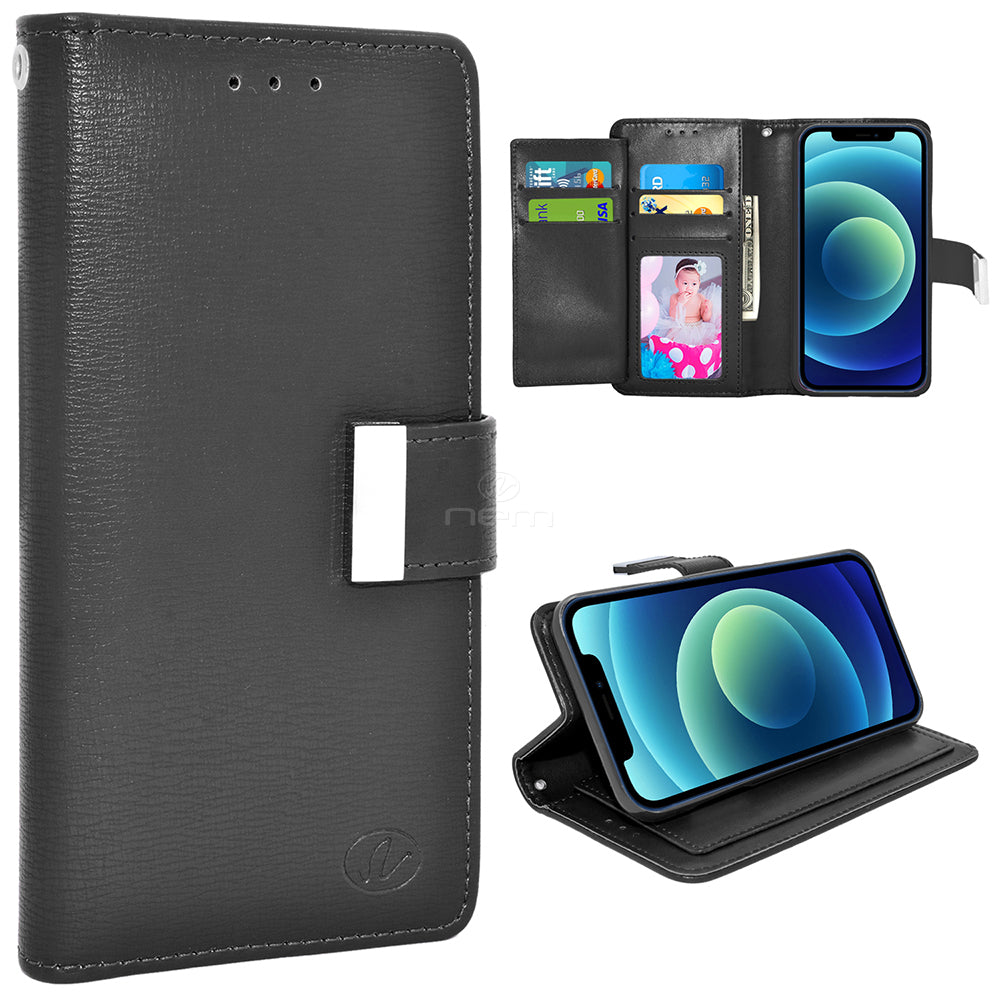 iPhone 12 Pro Max (6.7") Dual Flap Wallet Case WCFC13 Black