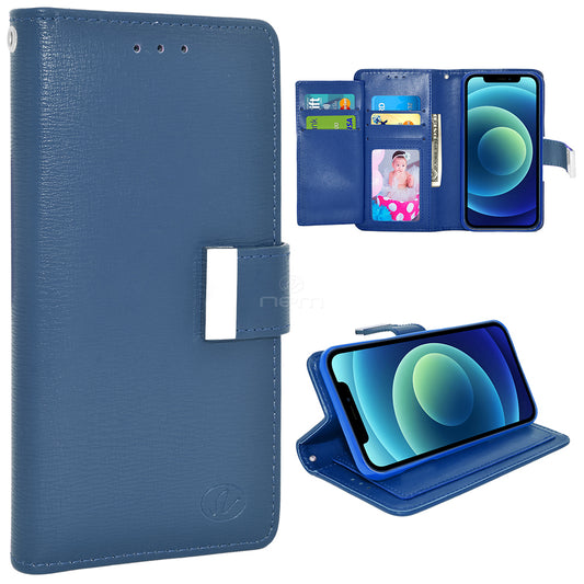 iPhone 12 Pro Max (6.7") Dual Flap Wallet Case WCFC13 Blue