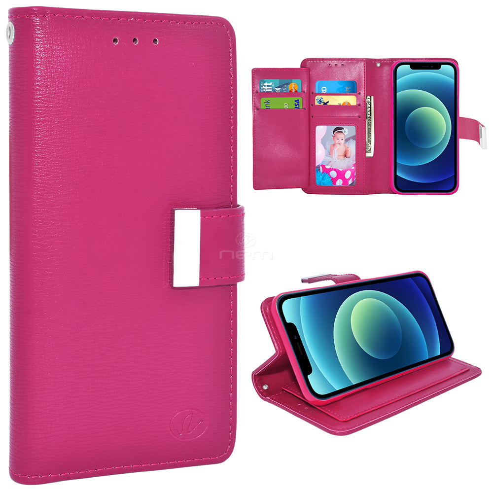 iPhone 13 6.1 Dual Flap Wallet Case WCFC13 Pink