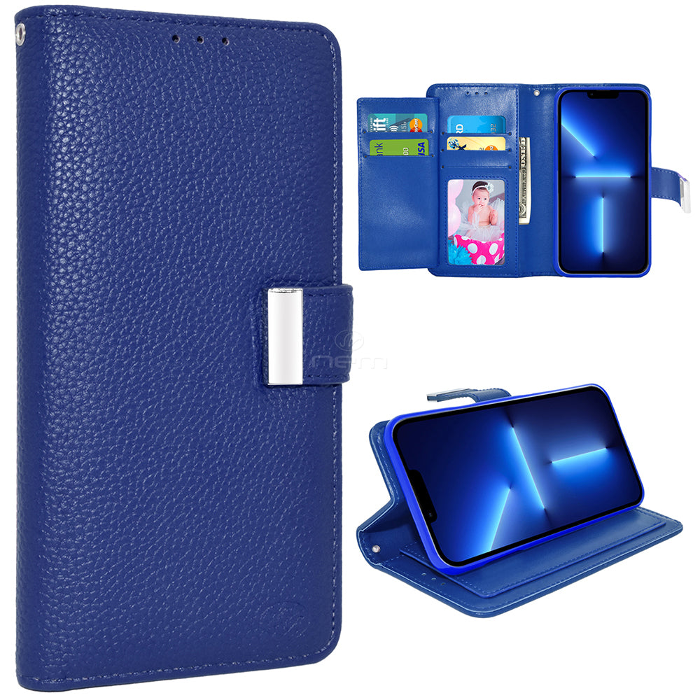 iPhone 13 ProMax 6.7 Dual Flap Wallet Case WCFC13 Blue