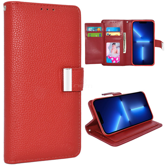 iPhone 13 6.1 Dual Flap Wallet Case WCFC13 Red