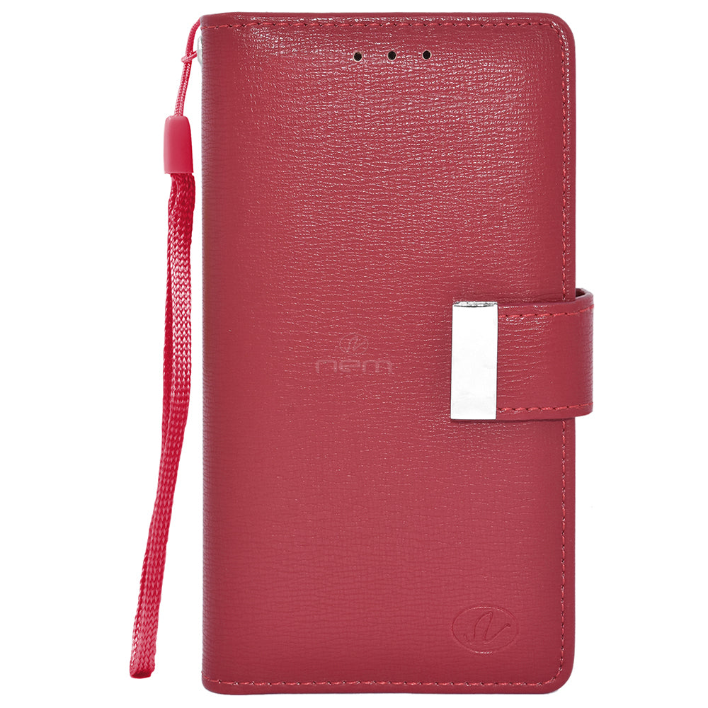 iPhone 11 (6.5") Double Flap Wallet Case WCFC13 Red